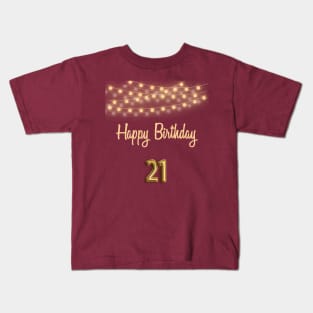 21st Happy birthday celebration Kids T-Shirt